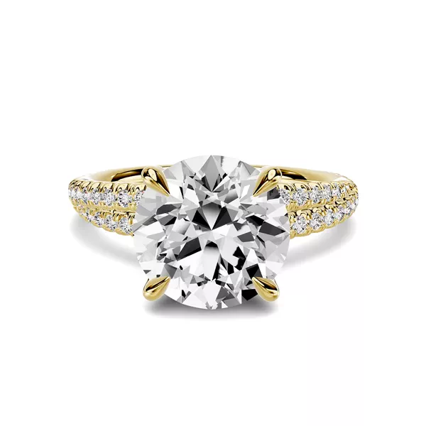 Avalon Double Pavé Crossover Engagement Ring