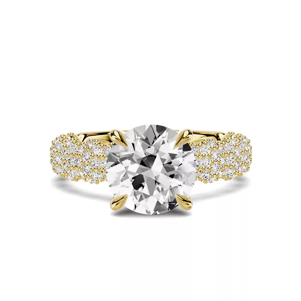 Alouette Pavé Lab Engagement Ring