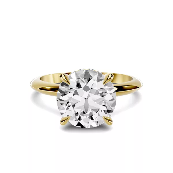 Serra Knife Edge Hidden Halo Engagement Ring