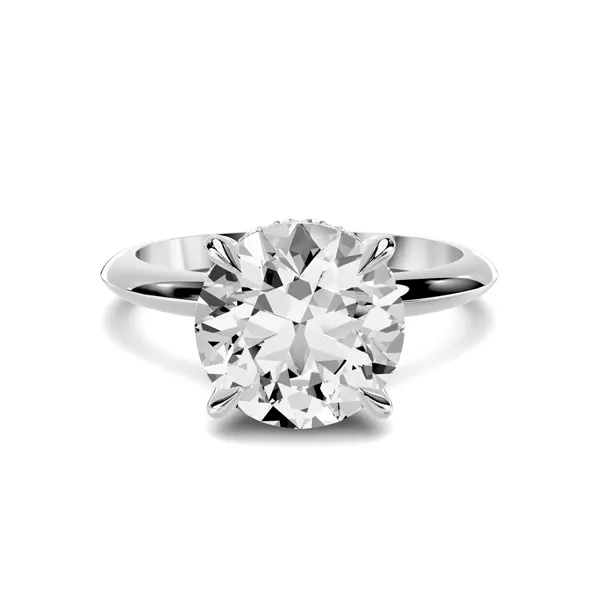 Serra Knife Edge Hidden Halo Engagement Ring