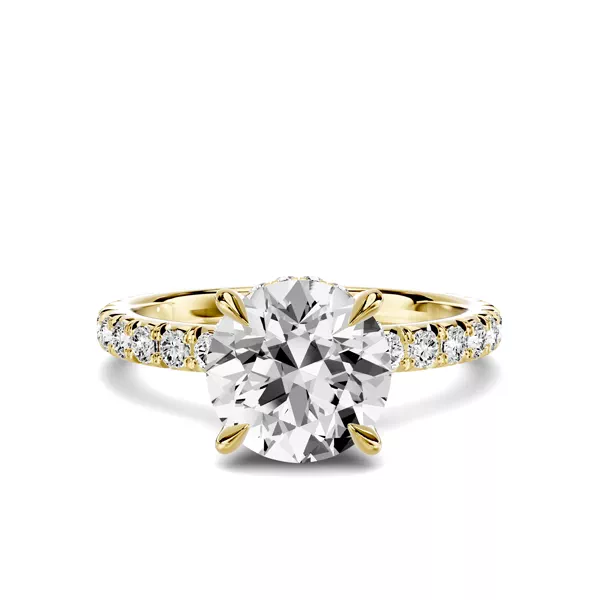 Lumina French Pavé Hidden Halo Lab Engagement Ring (1/2 ct. tw.)