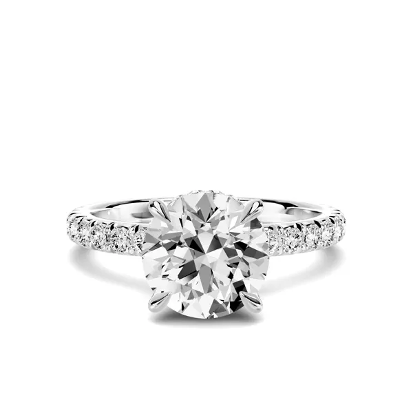 Lumina French Pavé Hidden Halo Lab Engagement Ring (1/2 ct. tw.)