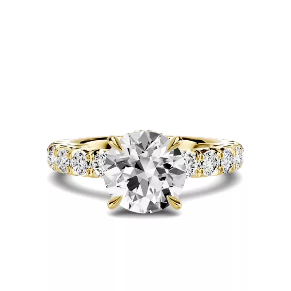 Lumina French Pavé Hidden Halo Lab Engagement Ring (1 ct. tw.)