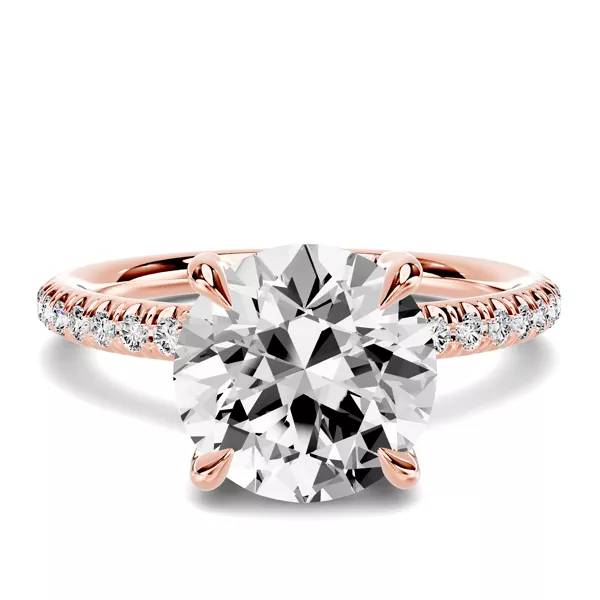 Stellora Crossover Pavé Engagement Ring