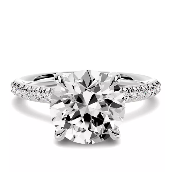 Stellora Crossover Pavé Engagement Ring