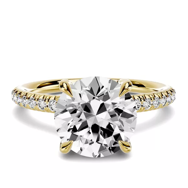 Stellora Crossover Pavé Engagement Ring