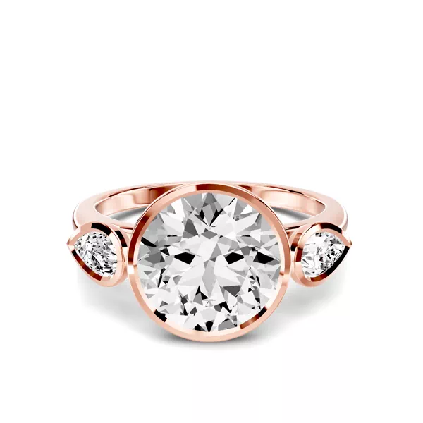 Montero Pear Bezel Three-Stone Lab Diamond Engagement Ring (.33 ct. tw.)