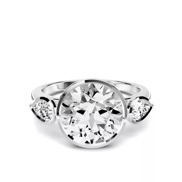 Montero Pear Bezel Three-Stone Lab Diamond Engagement Ring (.33 ct. tw.)