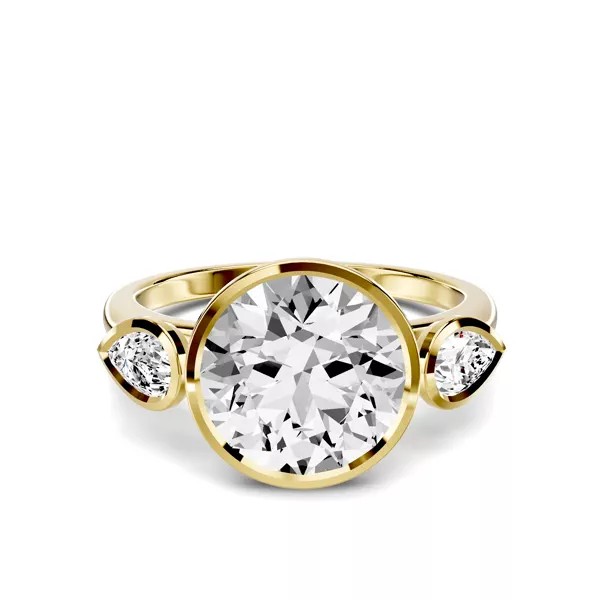 Montero Pear Bezel Three-Stone Lab Diamond Engagement Ring (.33 ct. tw.)