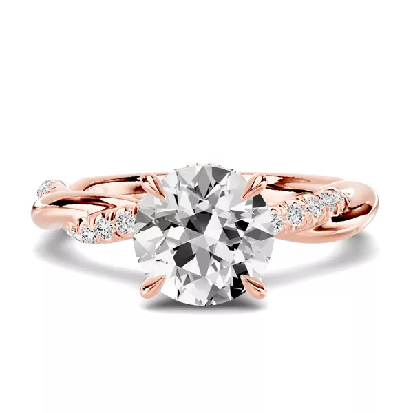 Riona Pavé Twist Engagement Ring