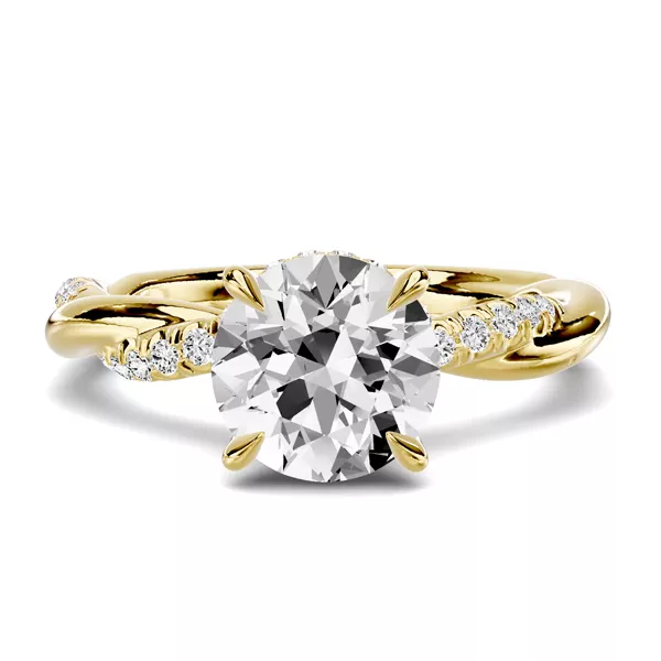 Riona Pavé Twist Engagement Ring