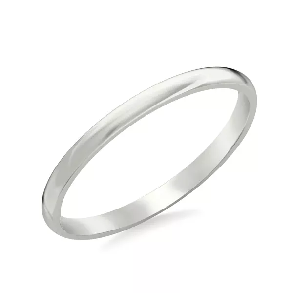 Low Dome Comfort Fit Polished Band (2mm)