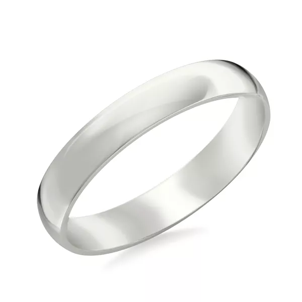 Low Dome Comfort Fit Polished Band (4mm)