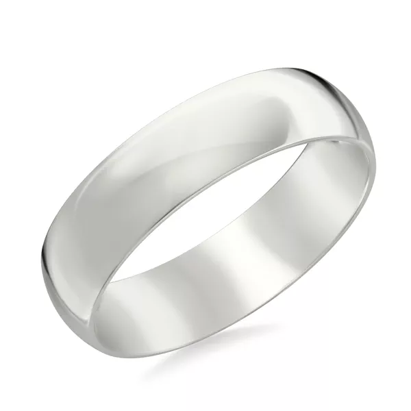 Low Dome Comfort Fit Polished Band (6mm)