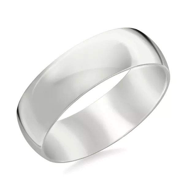 Low Dome Comfort Fit Polished Band (7mm)