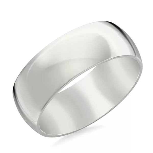 Low Dome Comfort Fit Polished Band (8mm)