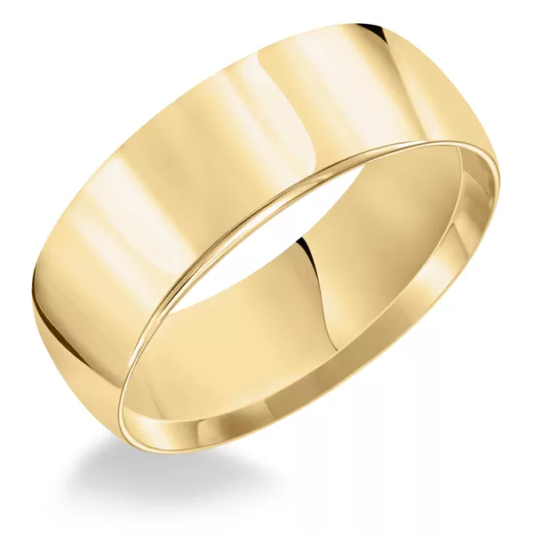 High Dome Comfort Fit Polished Band (8mm)