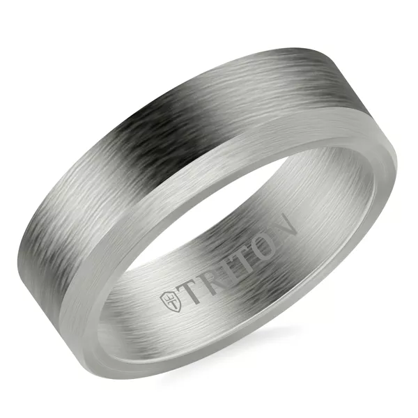 Asymmetrical Tantalum With Gold Brushed Band (7mm)