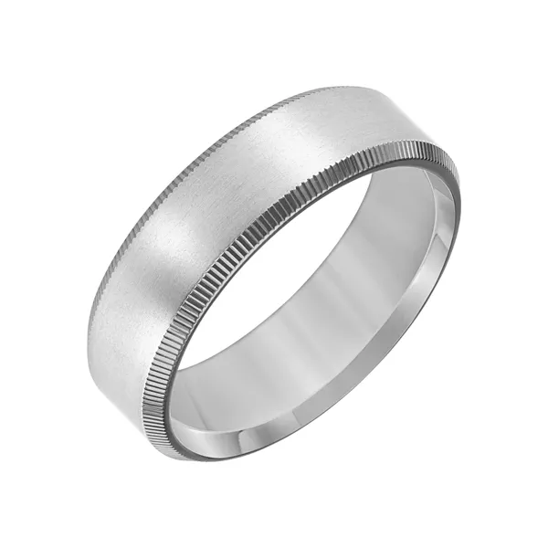 Brushed Finish With Polished Coin Edge Band (7mm)