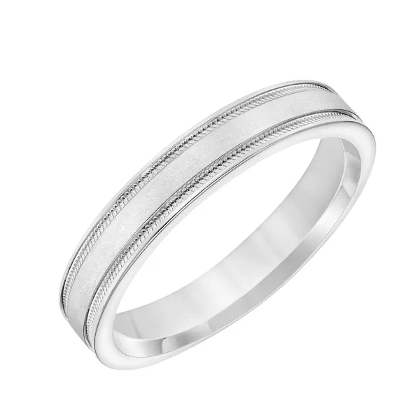 Brushed Band With Carved Sides (4mm)