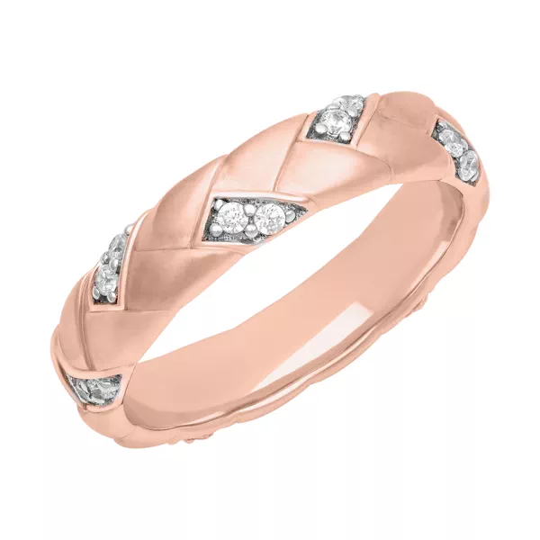 Two-Tone Woven Diamond Band (5mm)