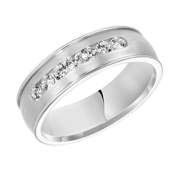 7 Stone Channel Set Diamond Wedding Band
