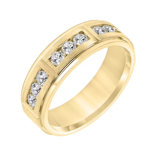 Triple Trio Channel-Set Lab Diamond Band (7mm)