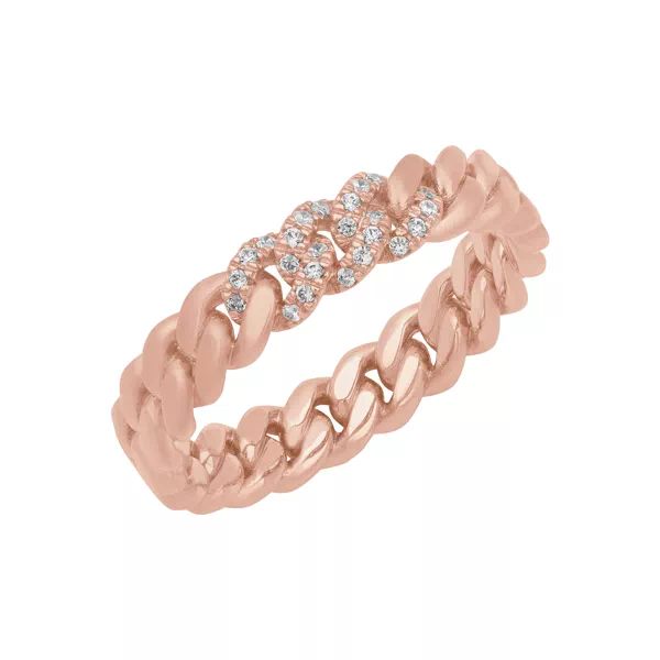 Brush Cuban Link Diamond Band (5mm)