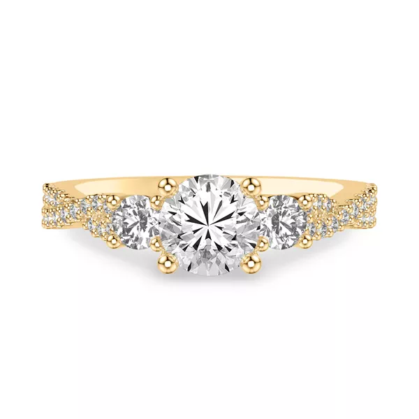 Presley 3-Stone Pave Engagement Ring
