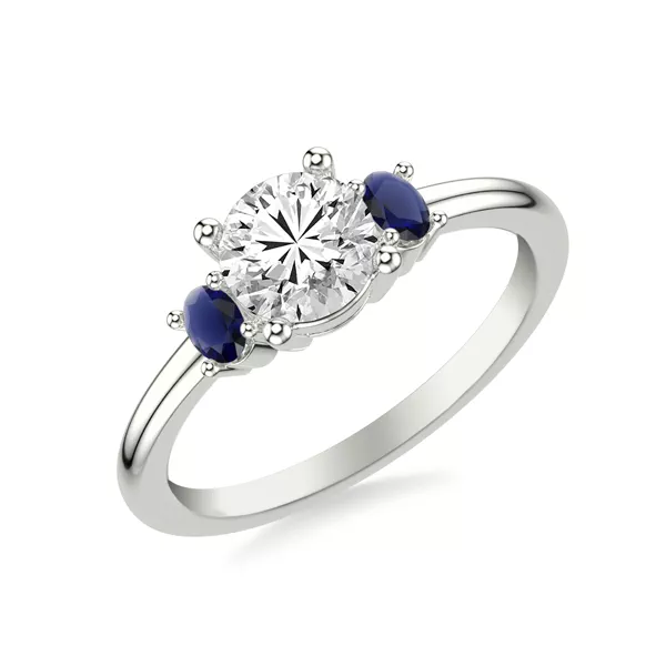 Kensley Sapphire Accent Engagement Ring