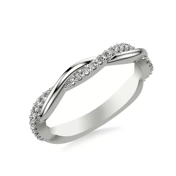 Linda Twisted Pavé Band
