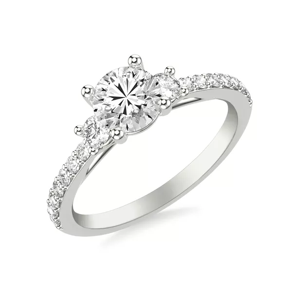 Renee Three Stone Engagement Ring 