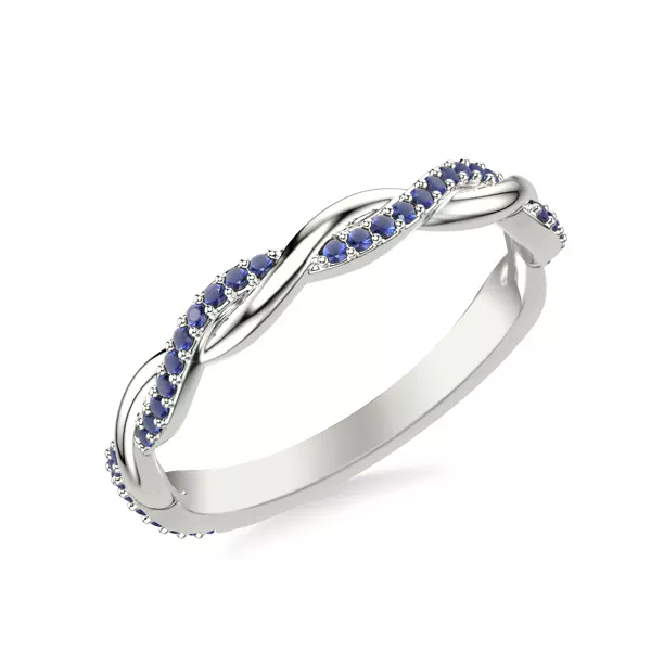 Whitely Twist Sapphire Band