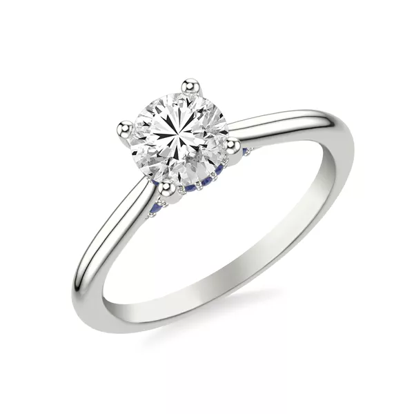 Dido Hidden Halo Sapphire Engagement Ring