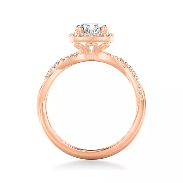 Mckenzie Diamond Twist Halo Engagement Ring