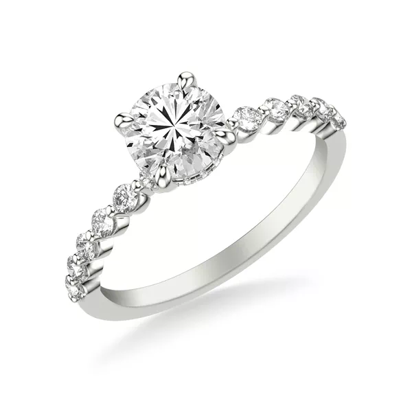 Bliss Shared Prong Diamond Engagement Ring