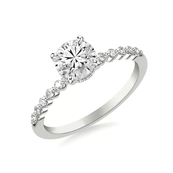 Bliss Petite Shared Prong Diamond Engagement Ring