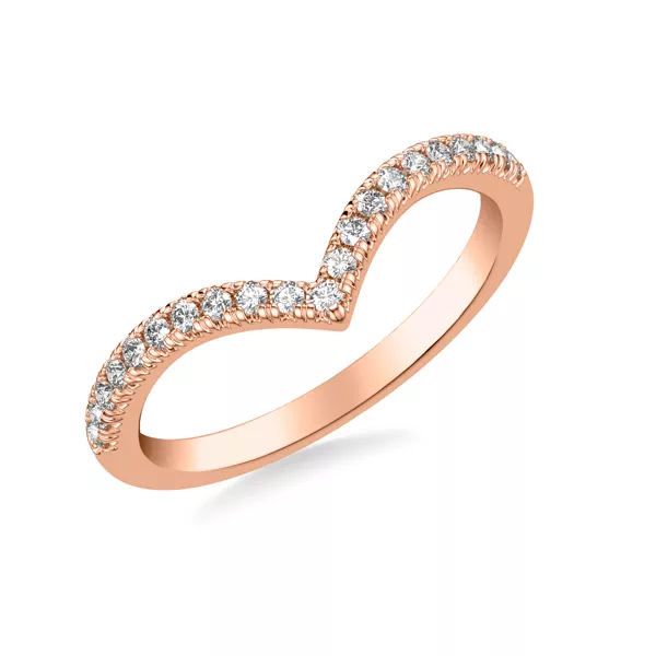 Zoe Pavé Diamond Chevron Band
