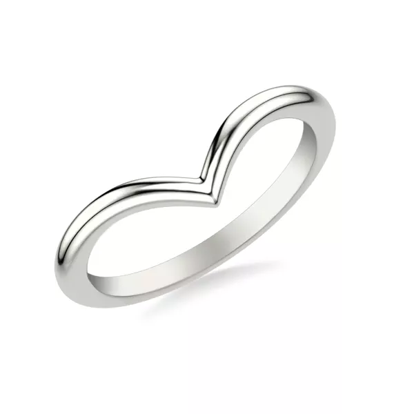 Candace High Polished Chevron Band