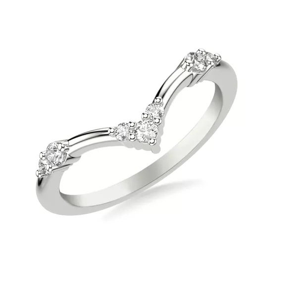 Shiloh Diamond Accent Chevron Band
