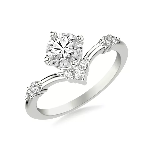 Shiloh Diamond Accent Chevron Engagement Ring