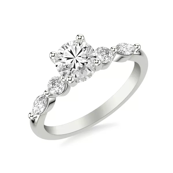 Deirdre Luxe Hidden Halo Engagement Ring