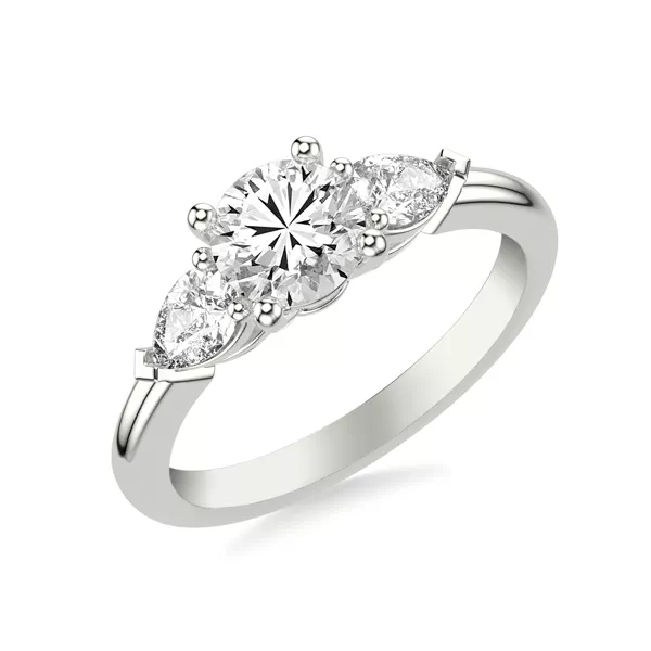 Georgina Pear Three-Stone Engagement Ring (.50 ct. tw.)
