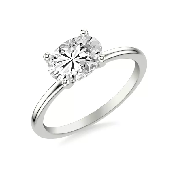 Rayleigh East-West Hidden Halo Engagement Ring