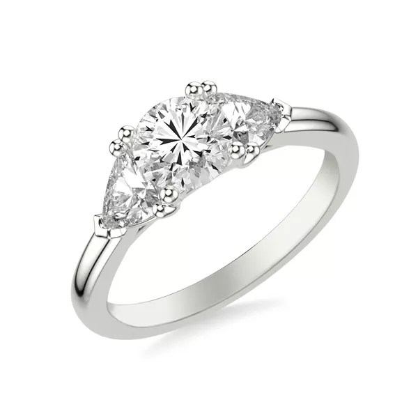 Maura Trillion Lab Three Stone Engagement Ring (1.00 ctw)