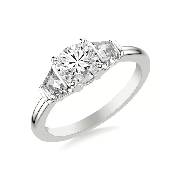 Charlene Trapezoid Lab Three-Stone Engagement Ring (0.50 ct. tw.)
