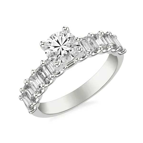 Deanna Emerald-Cut Lab Engagement Ring