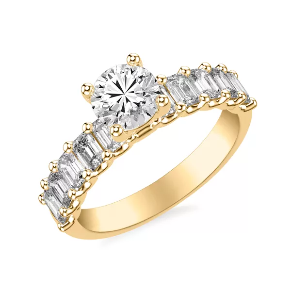 Deanna Emerald-Cut Lab Engagement Ring