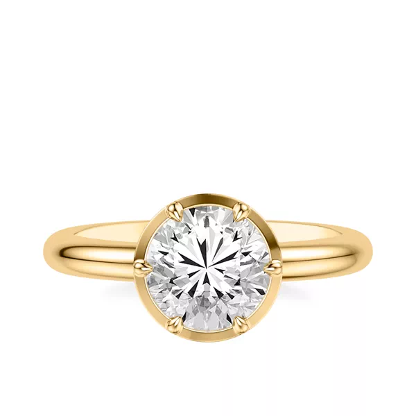 Domo Bezel Solitaire Engagement Ring