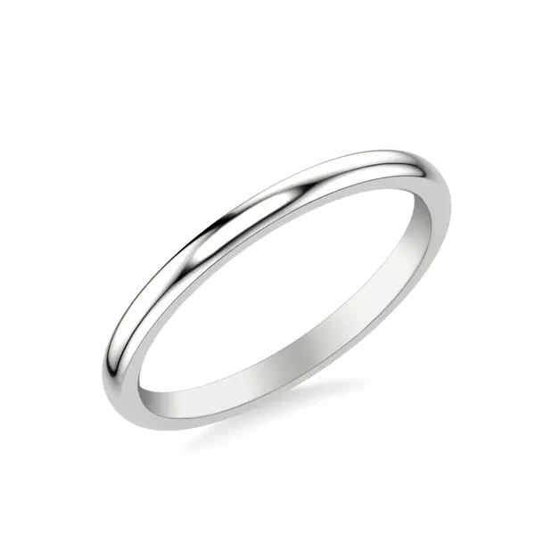 Jacie High Polished Wedding Band